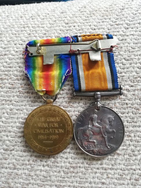 British War Medal and Victory Medal - Back