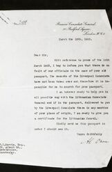 Letter from the Russian Consulate in London 