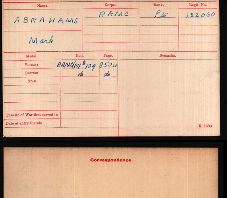 Medal card