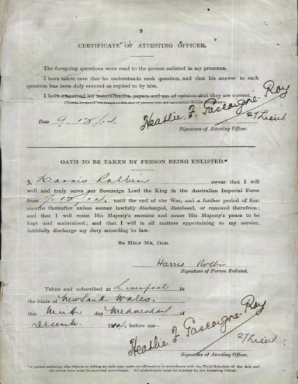 Enlistment Papers 2