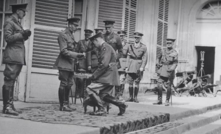 Knighted by King George V 12/08/1918