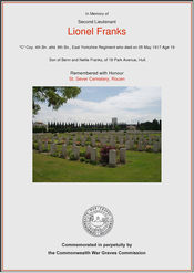 CWGC commemorative certificate