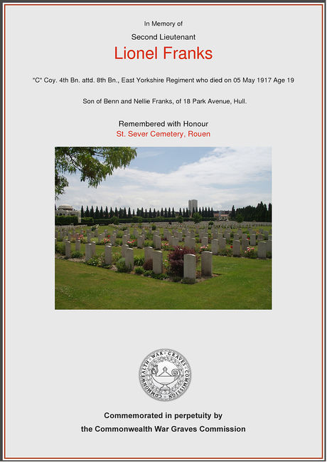 CWGC commemorative certificate