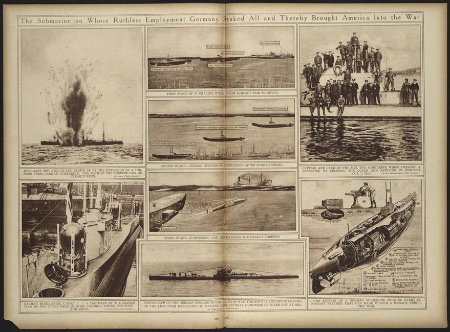 German Mine Laying U-Boat UC-5 captured by the British. Courtesy of The New York Times