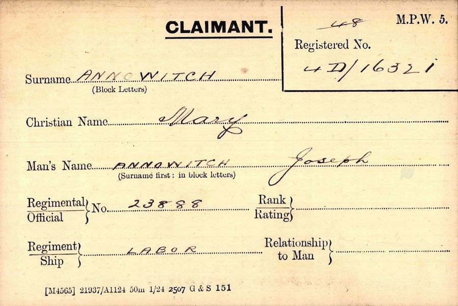 Dependant's Pension Claim