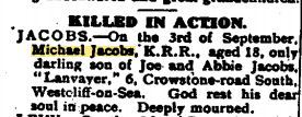 Jewish Chronicle 29/12/1916