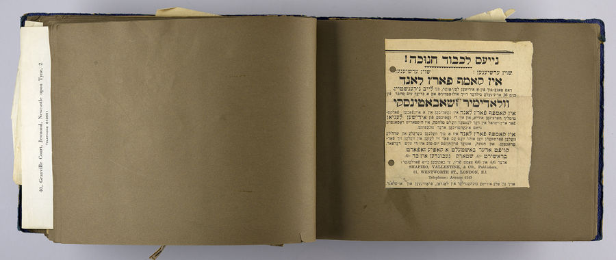 Scrap book belonging to Mr. L. Nirenstein. ©Jewish Museum London/Jewish Military Museum	