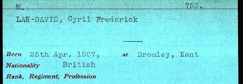 Cyril Frederick Lan Davis