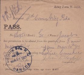 Army passes