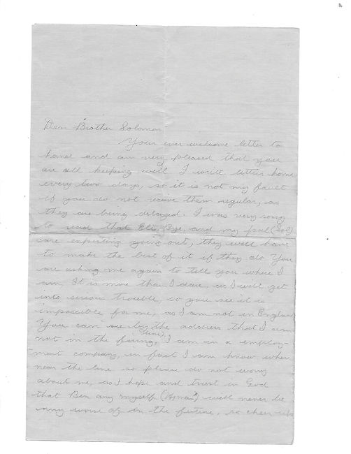 Letter and transcription