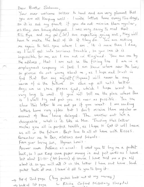 Letter and transcription