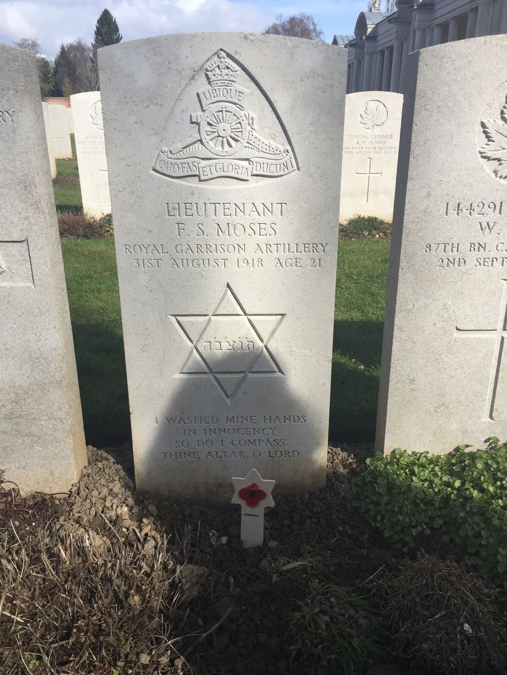 Arras Memorial and Cemetery, April 2018.