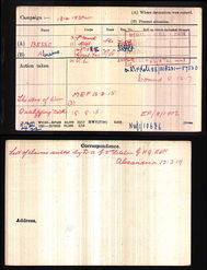 Medal Index Card