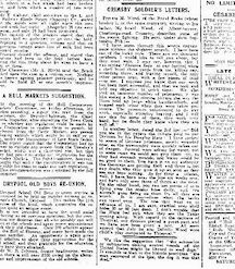 Article in  Grimsby Mail Newspaper, 14/10/1916