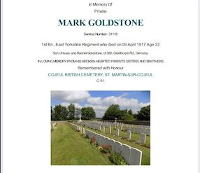 Memorial Certificate