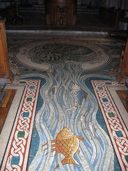 Honan Chapel, part of floor mosaic 