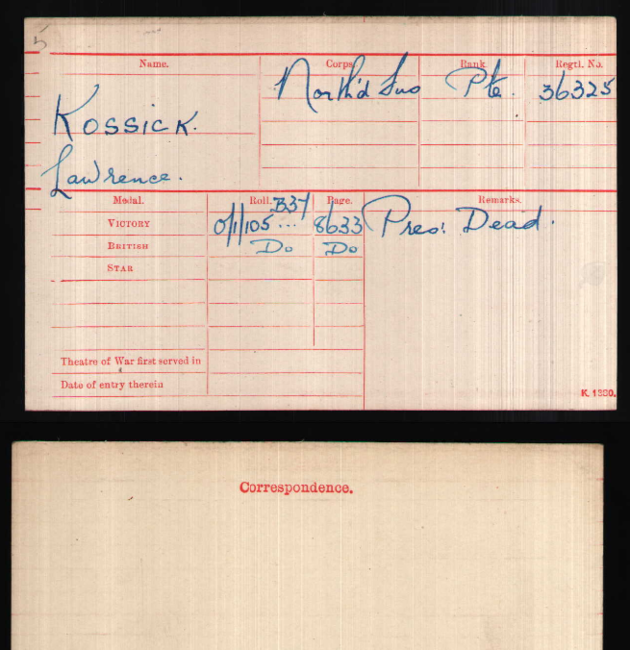 Medal card