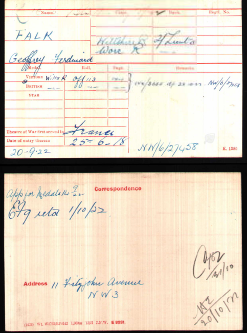 Medal card