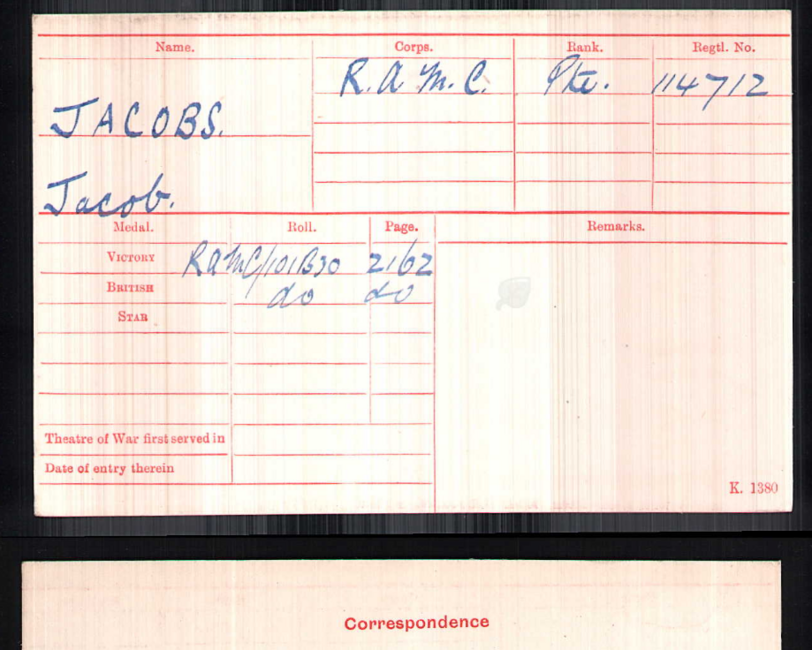 Medal card
