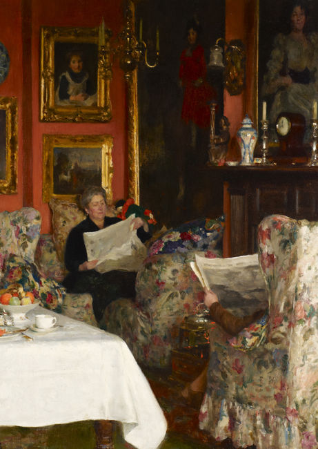 The Breakfast Table by Solomon, Solomon J. 1921. ©Ben Uri