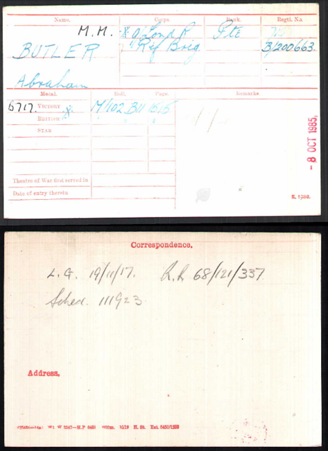 Medal card
