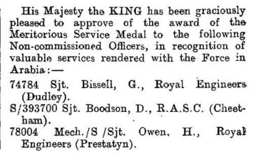London Gazette 3rd June 1919