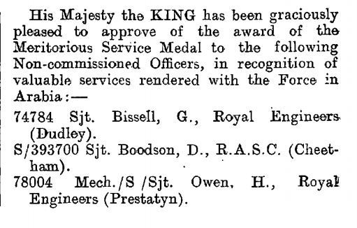 London Gazette 3rd June 1919