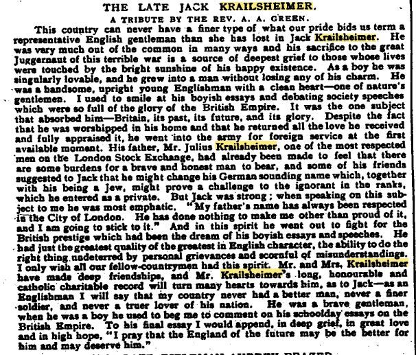 The Late Jack Kreilsheimer (Transcribed)