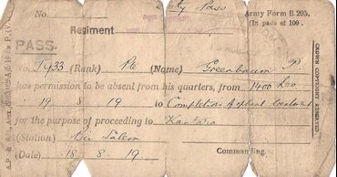 Army pass