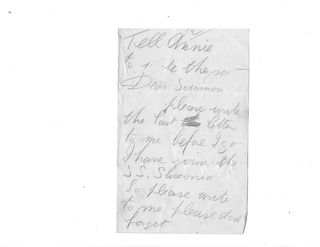 Letter from Hyman and transcription