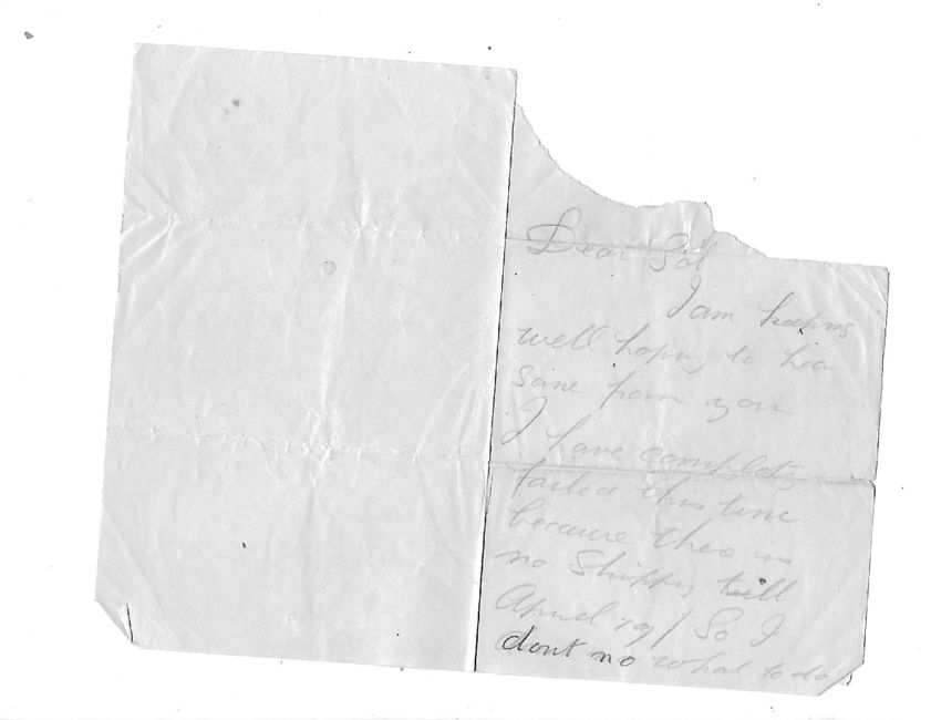 Letter from Hyman and transcription