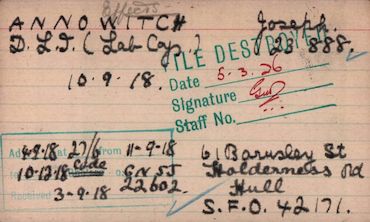 Dependant's Pension Card