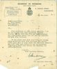 Letter from the Ministry of Pensions advising all pension entitled to has been paid