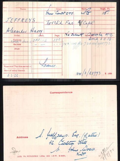 Medal card