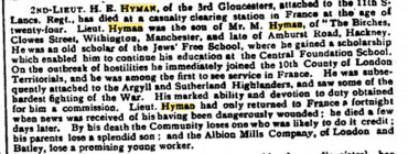 Jewish Chronicle Obituary