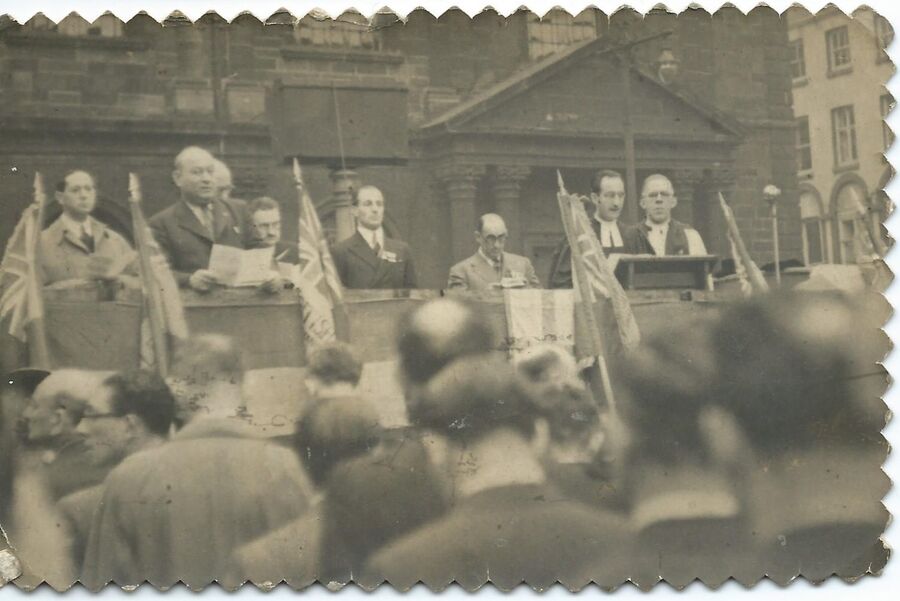 Sydney Cohen addressing British Legion rally 1930a