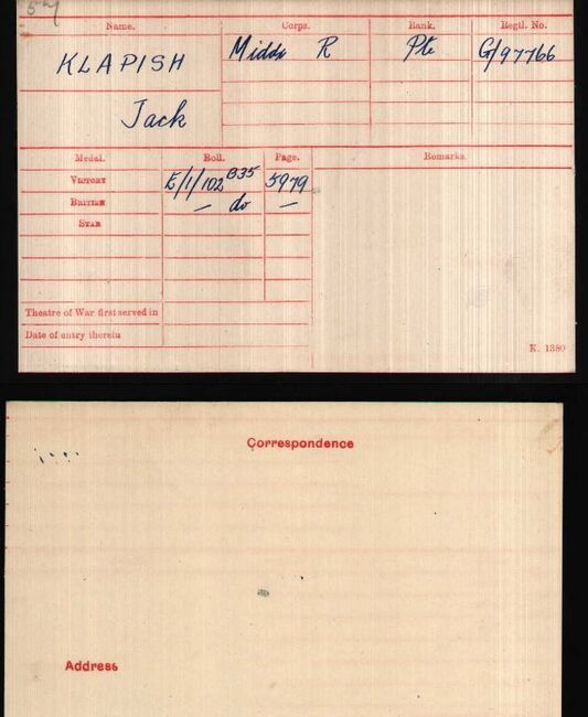 Medal card