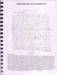 Letter from Rev. W. H. Gunter