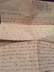 Epstein's letter to his fiancÃ©e c1916
