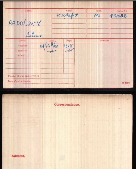 Medal card