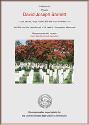 Commonwealth War Graves Commemorative Certificate 