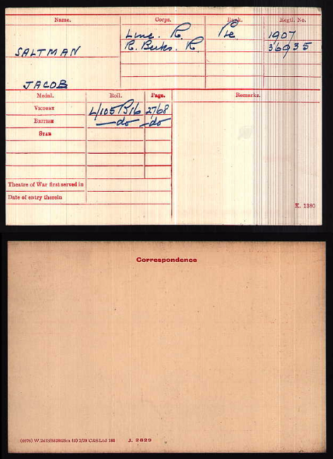Medal card