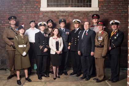 Paula, Alan, Lord Sterling and troops. Credit: Blake Ezra.