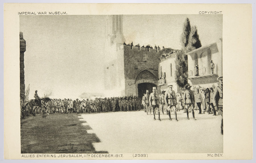 Collection of postcards recording the allies capture of Jerusalem and the visit to Jerusalem made by the Duke of Connaught. ©Jewish Museum London/Jewish Military Museum	