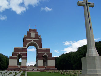 Albert is commemorated on the Thiepval Memorial in France. Photo by CWGC