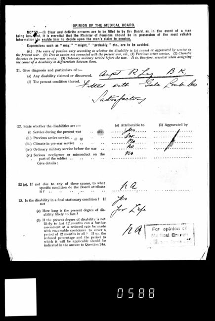 Pension Records - Medical Board Notes