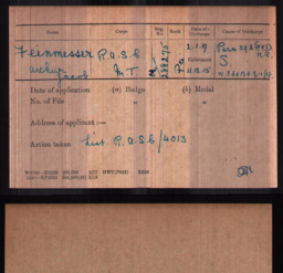 Medal card