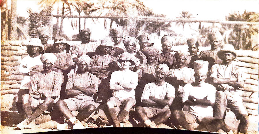 John with Indian troops in Basra