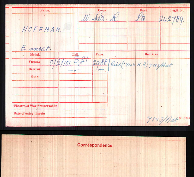 Medal card