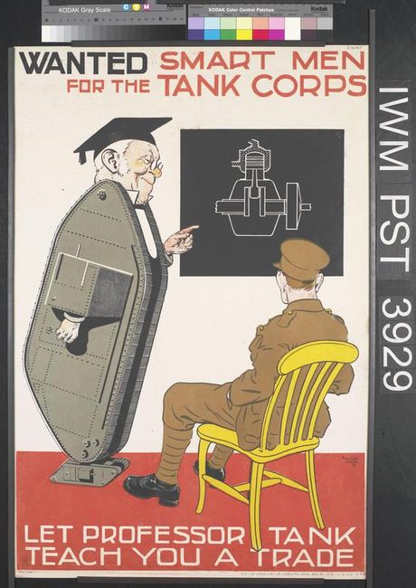 Recruitment poster Tank Corps. © IWM (Art.IWM PST 3929)